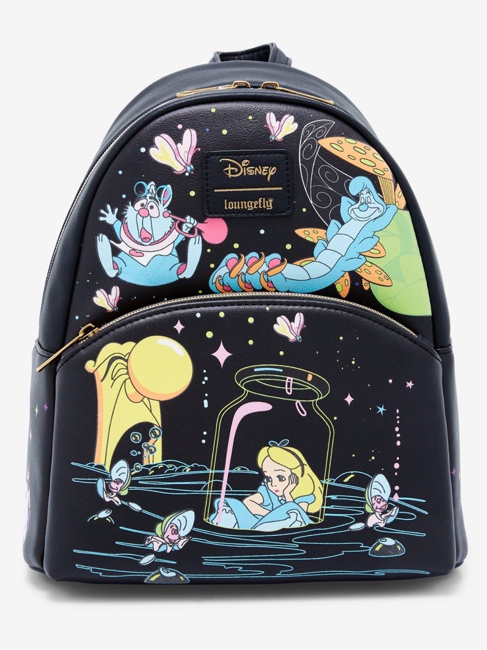 Loungefly Disney Alice in Wonderland Winter Drawing Mini Backpack NWT